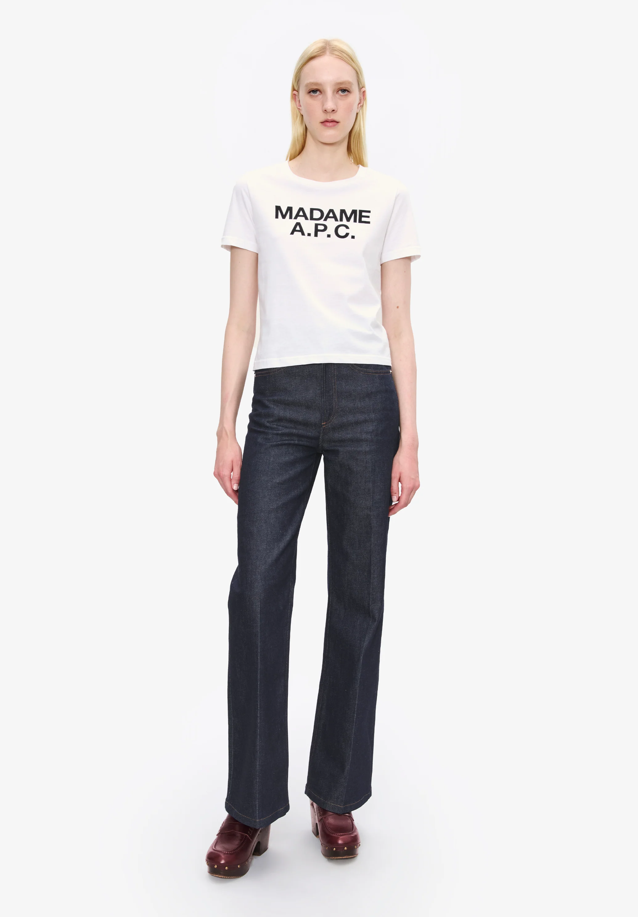 T-shirt crop Madame A.P.C. - Blanc