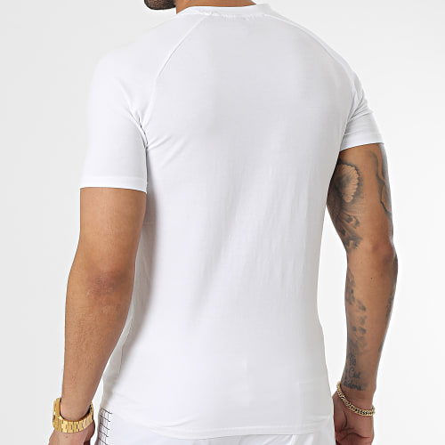 Ensemble Tee Shirt Et Short Jogging E387 Blanc