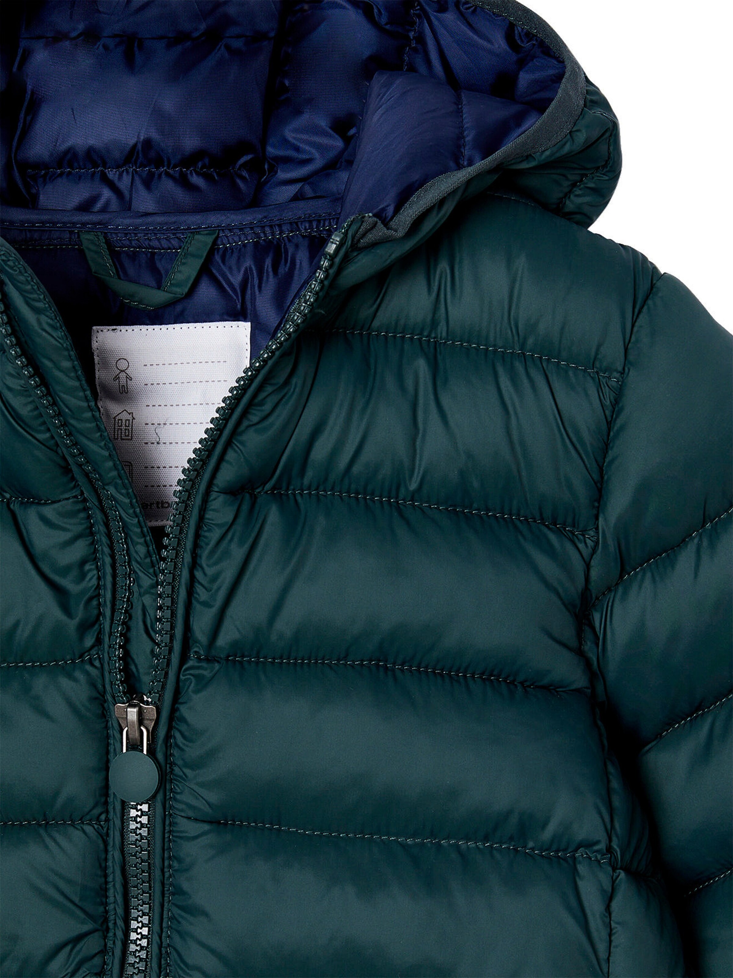 Vertbaudet Jungen Light-Steppjacke mit Wattierung aus Recycling-Polyester englischgrün