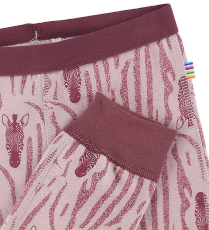 Joha Leggings - Wolle/Baumwolle - Rosa/Zebra