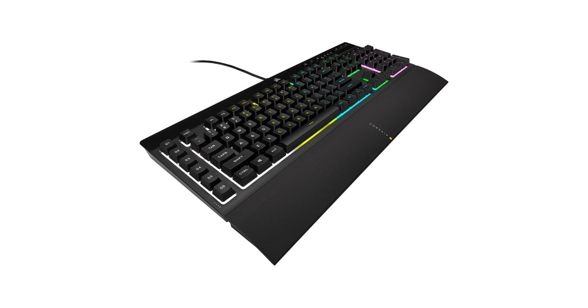 CorsairK55 RGB PRO, gaming toetsenbord  (Zwart, US lay-out, Membraan, RGB leds)