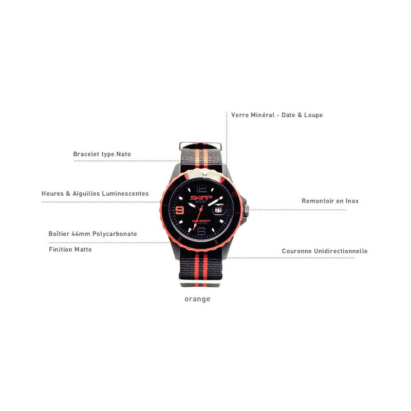 Montre Skimp La courageuse. Kaki.