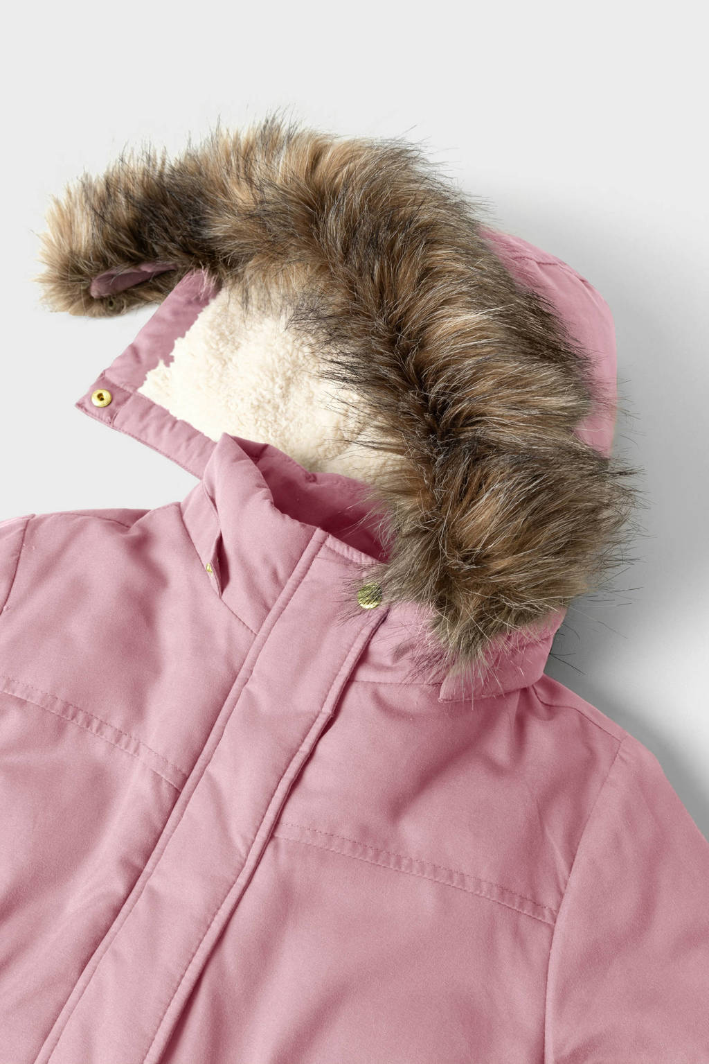 NAME IT gewatteerde winterjas NKFMASTER roze
