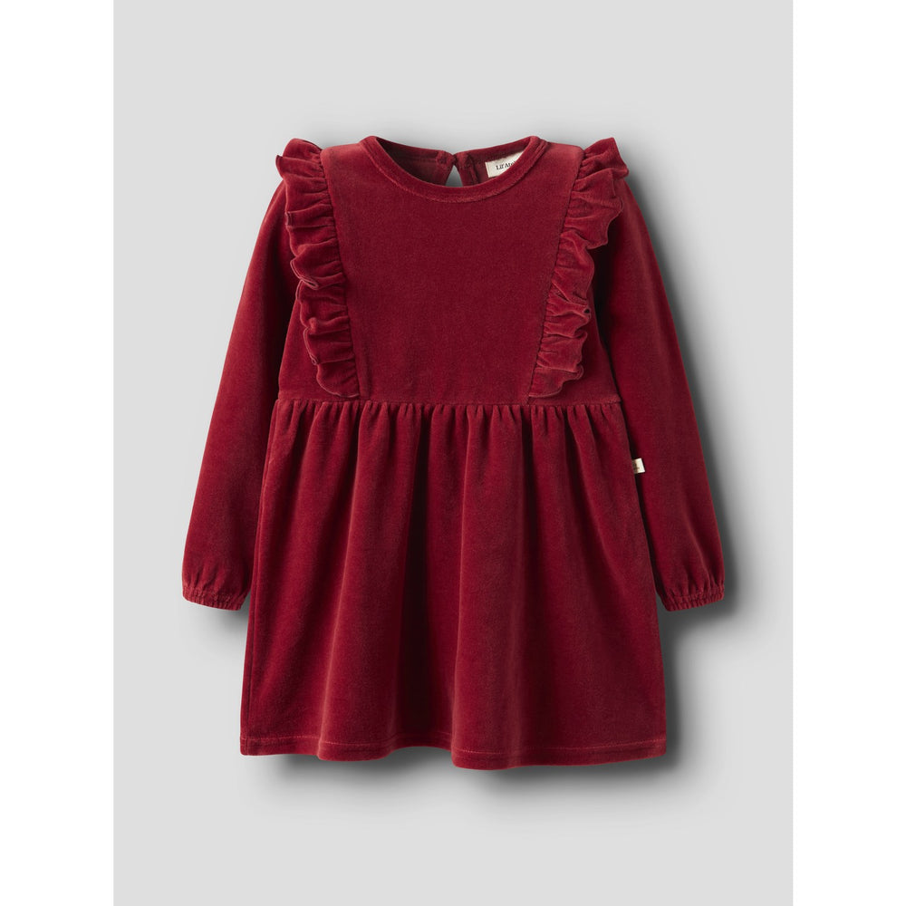 Køb Lil'Atelier Red Dahlia Nmfsaga Sag Ls Kjole Lil