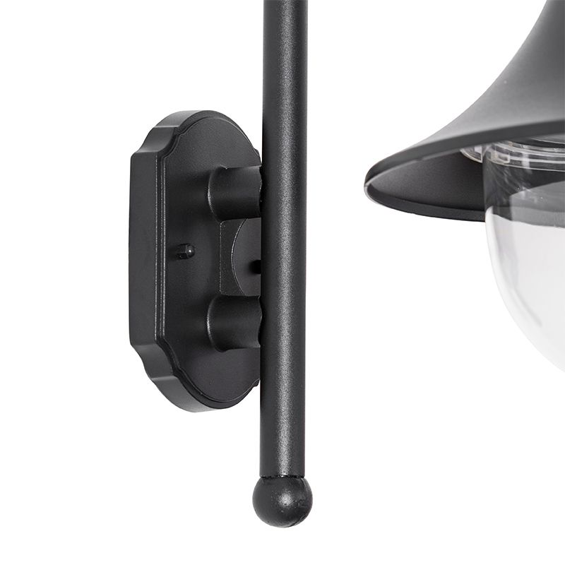 Klassieke buiten wandlamp zwart IP44 - Daphne