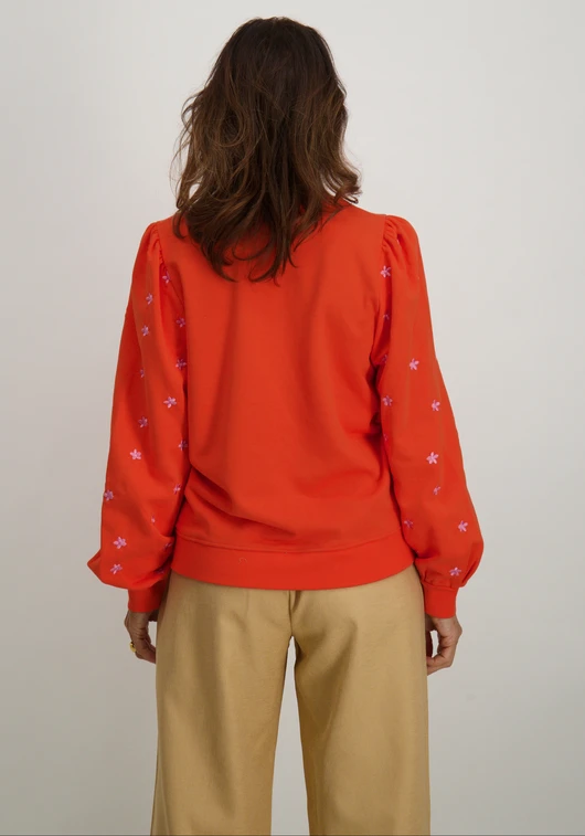Geisha Embroiderd flowers sweater 52081-21