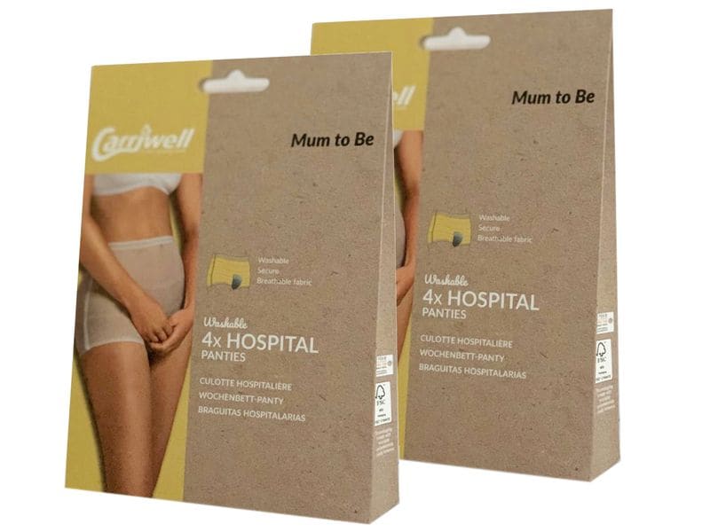 Carriwell Krankenhaus Unterhose 2 x 4er Set Weiss Gr. One S Einweg-Unterhose
