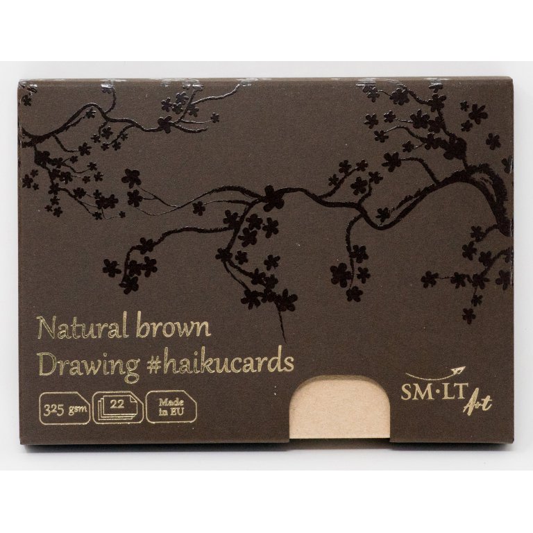 Blankokarten Haikucards braun, 325 g/m², Set
