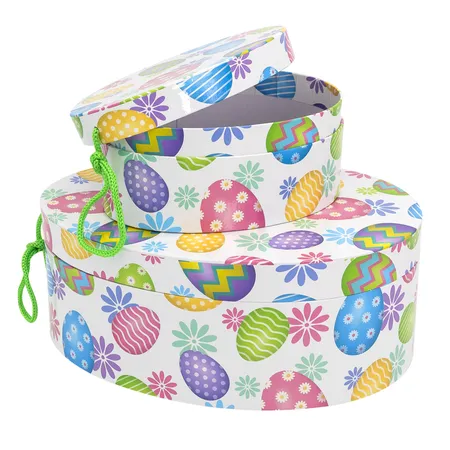 Idena Geschenkbox Osterei oval 22x16x8,5cm FSC-Mix, 2er-Set