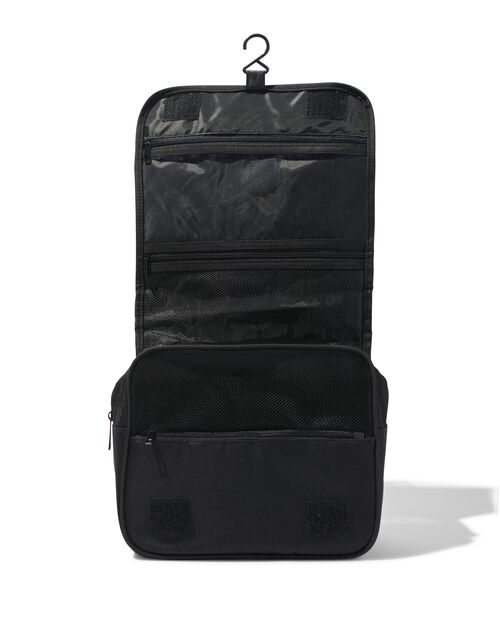 trousse de toilette avec crochet noir 8x25x22