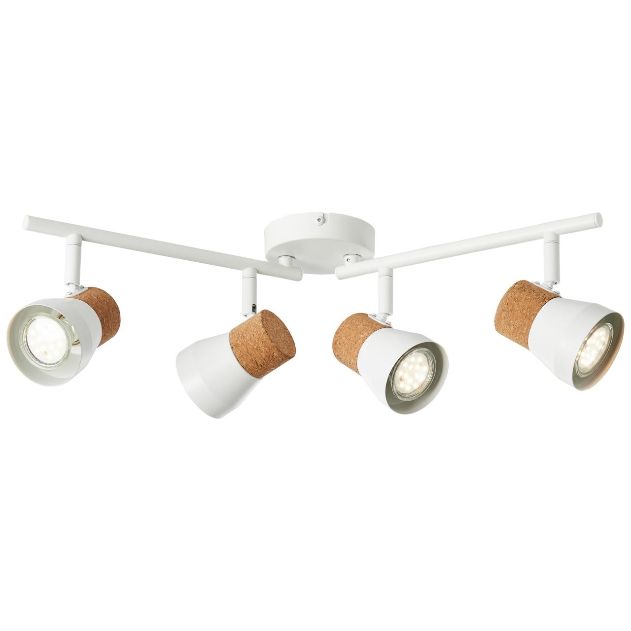Brilliant Deckenstrahler »Moka« GU10 1 Stk. Spotrohr 4flg weiss matt/braun