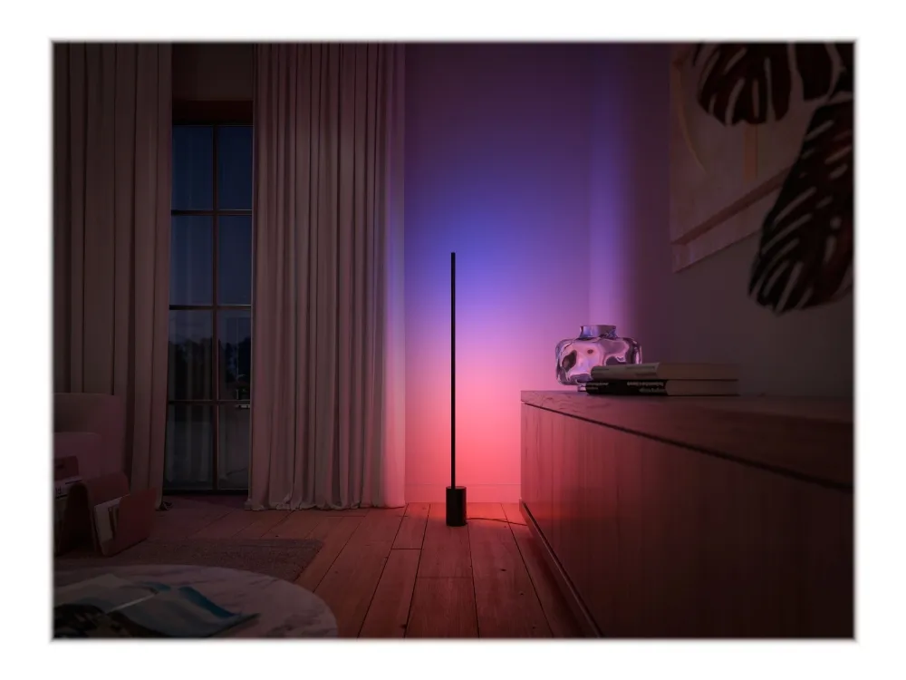 Philips Hue White and Color Ambiance Gradient Signe - Gulvlampe - LED - 29 W - 16 millioner farver/varmt til køligt hvidt lys - 2000-6500 K - sort