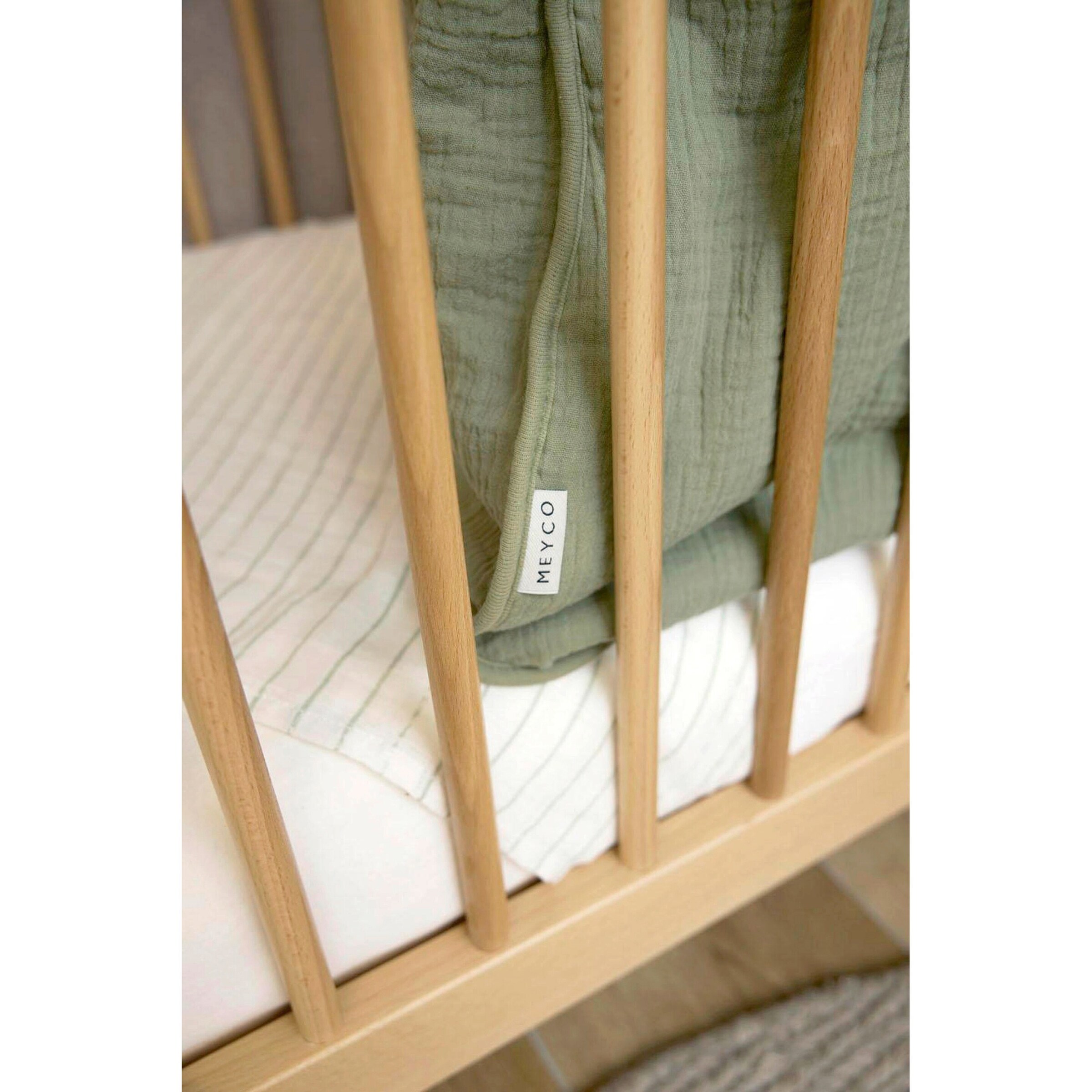 Meyco Baby Ganzjahres-Schlafsack Musselin 2.0 TOG Olive Green