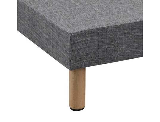 SOMEO - Sommier 120 x 190 Sommier déco tapissier recouvert 13cm gris 120 x 190