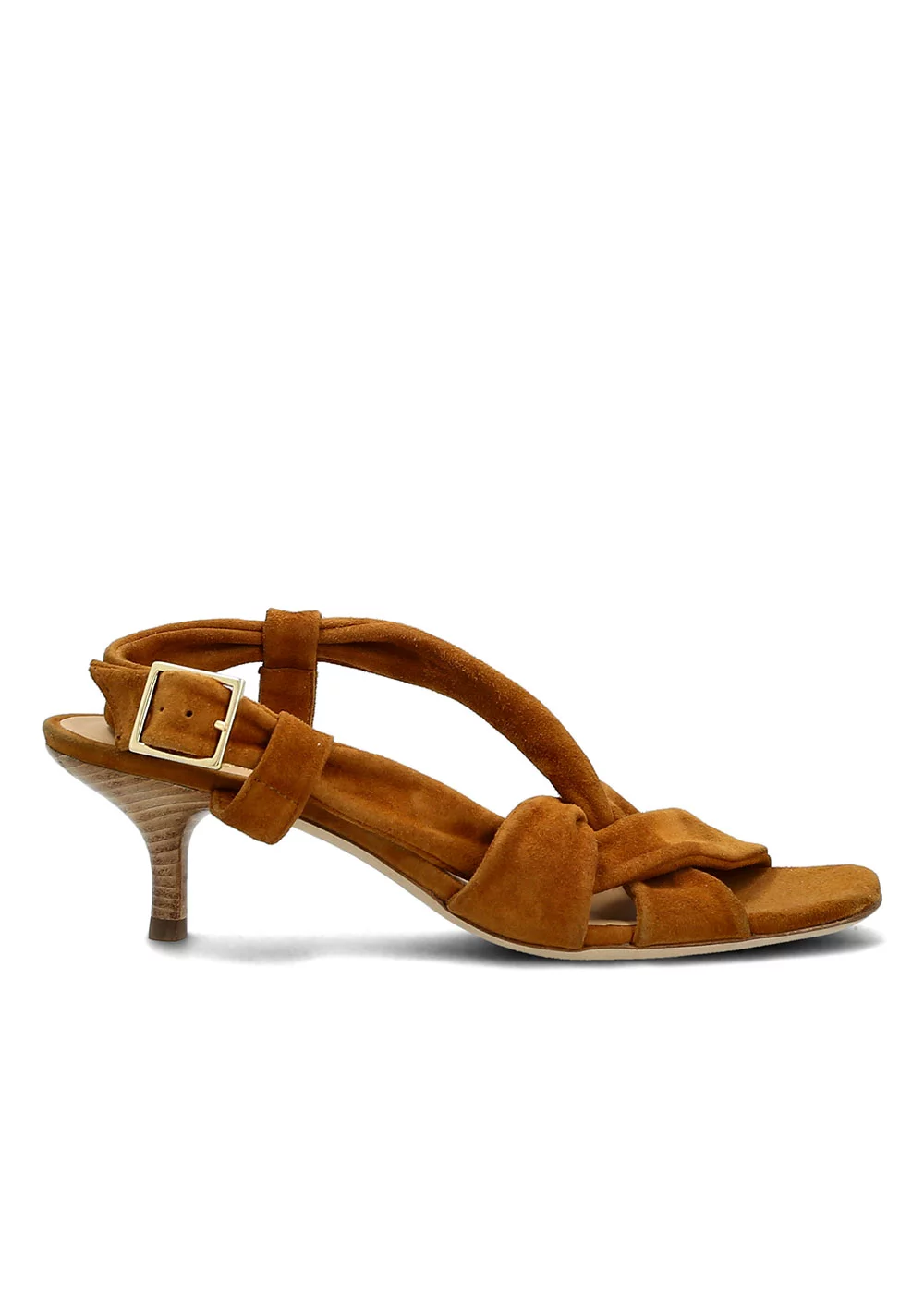 SANDALE ALBANE VELOURS CAMEL