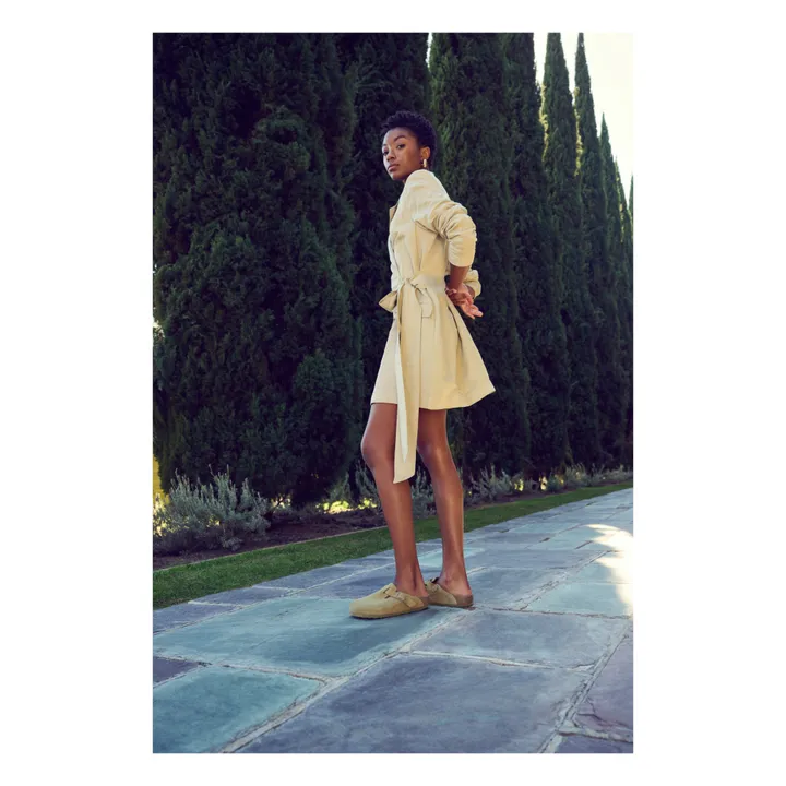 BIRKENSTOCK Mules Boston Chaussant Normal | Vert kaki clair