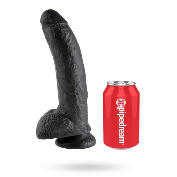 Cock with Balls 26 cm - Black