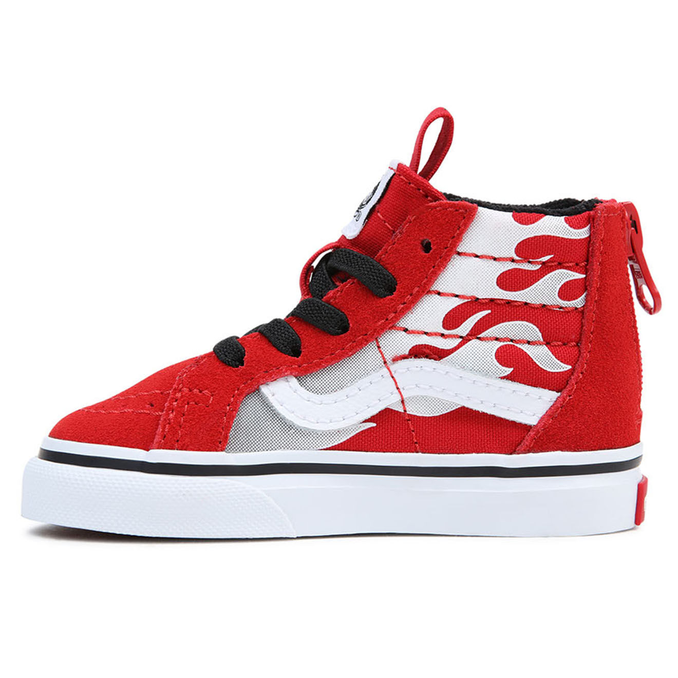 Vans Sneakers en Cuir & Textile SK8-Hi Zip rouges