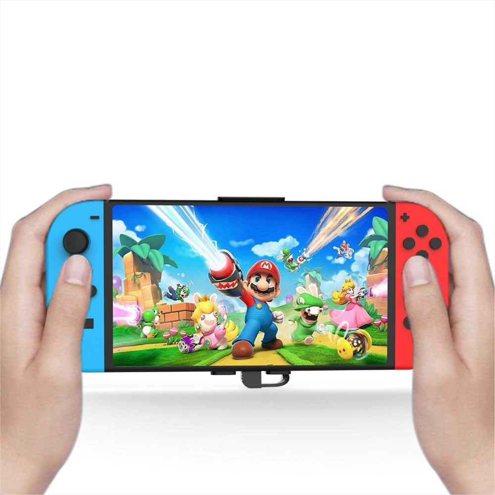 Aufsteckbare USB A / USB C Powerbank Reise Ladegerät für Nintendo Switch / Smartphones / Tablets (10000mAh) - Schwarz