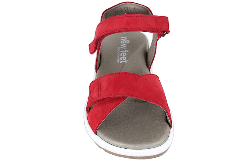 NEW FEET SANDAL I RØDT OLIERET NUBUCK