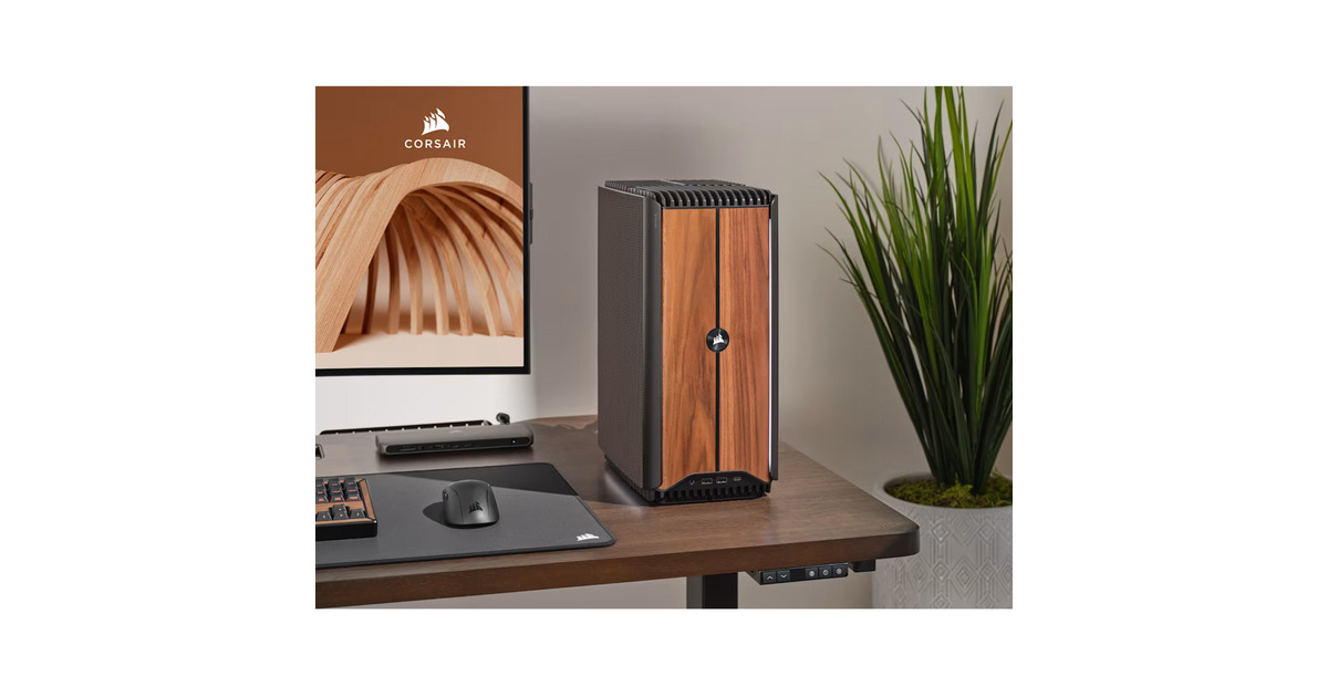 CorsairOne i600 Wood Dark (CS-9020052-PE) gaming pc  (Houtkleur | Core Ultra 9 285K | RTX 5080 | 64 GB | 2x 2TB SSD)