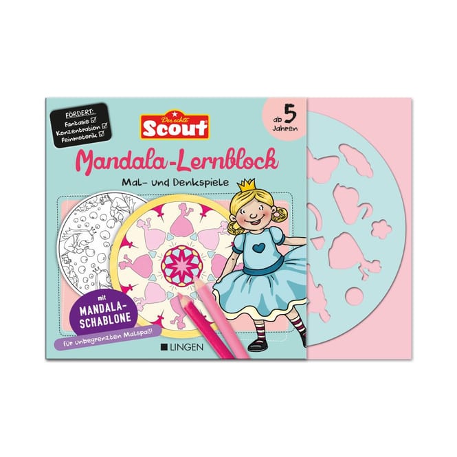 Scout - Mandala Lernblock - Mal- und Denkspiele