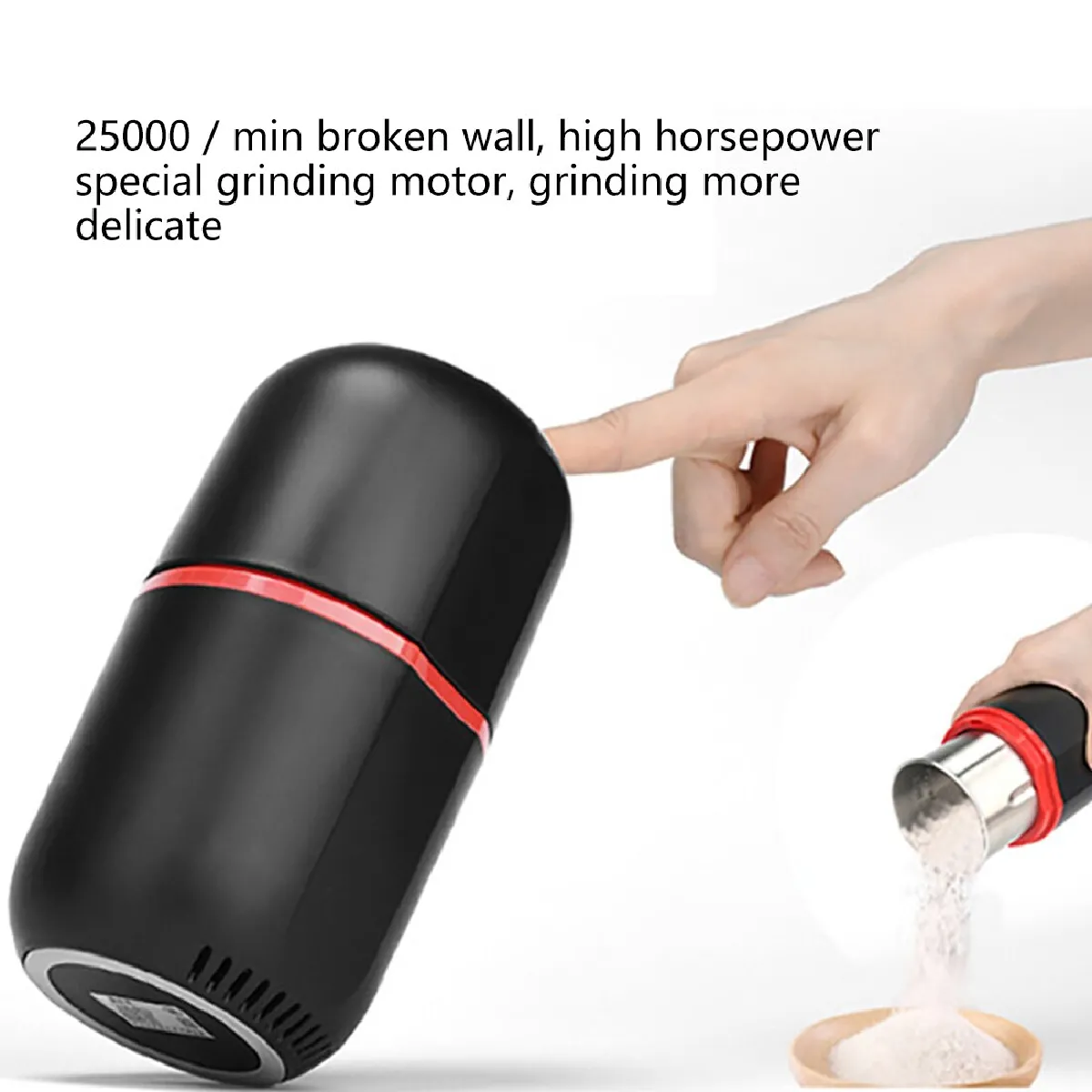 Universal Moulin à café électrique portable EU - Argent