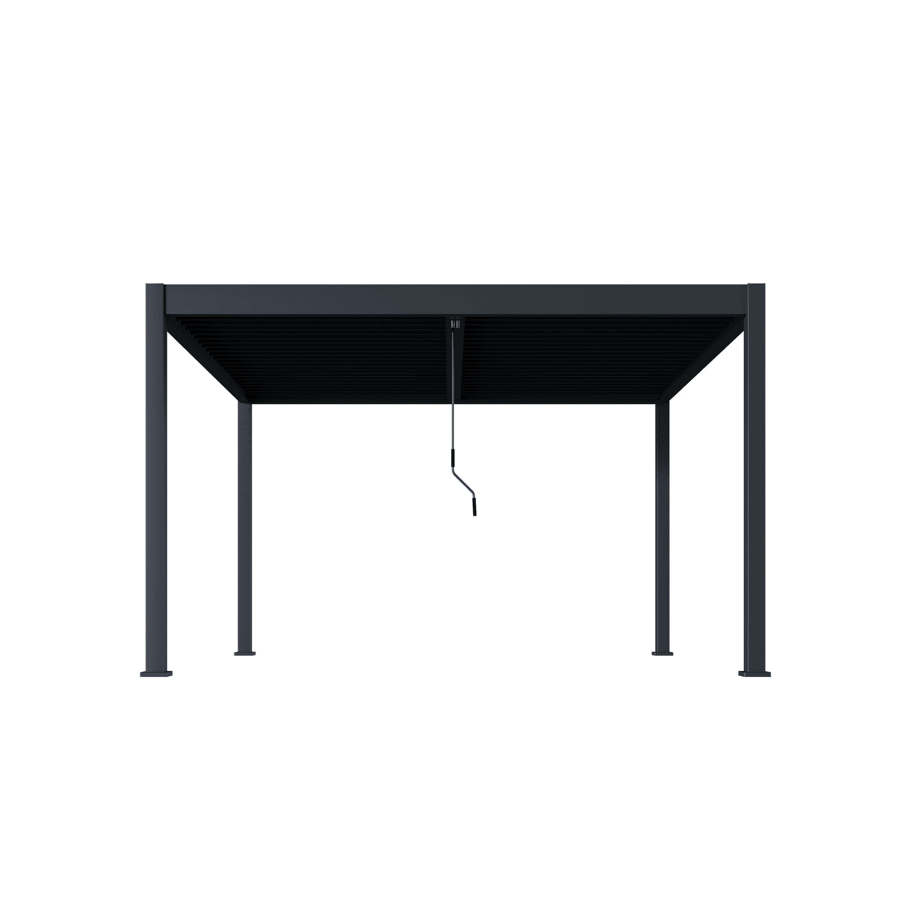Pergola Pavillon mit Lamellen Dach Oasis 3,6 x 4m anthrazit
