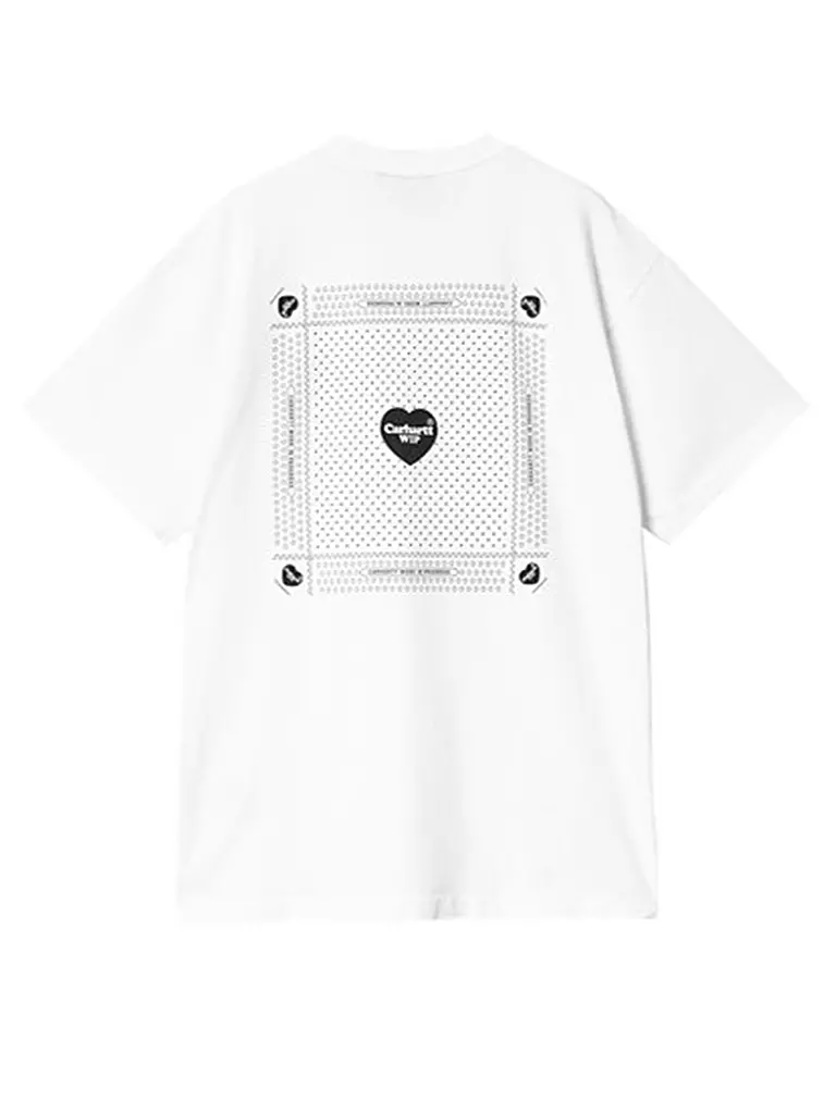 CARHARTT WIP T-Shirt HEART BANDANA weiss