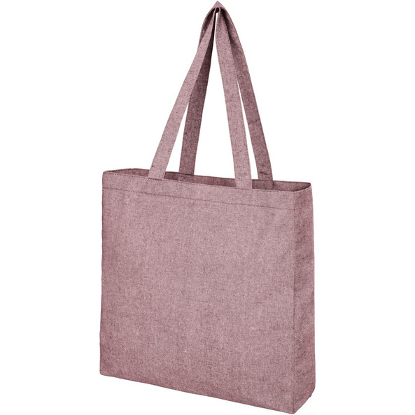 EgotierPro 120537 - Sac shopping Pheebs recyclé avec soufflet 210 gr/m² 13L