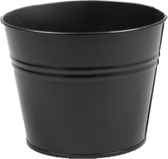 Zinc Collection bloempot Sanvi zwart 23 x 23 x 18 cm