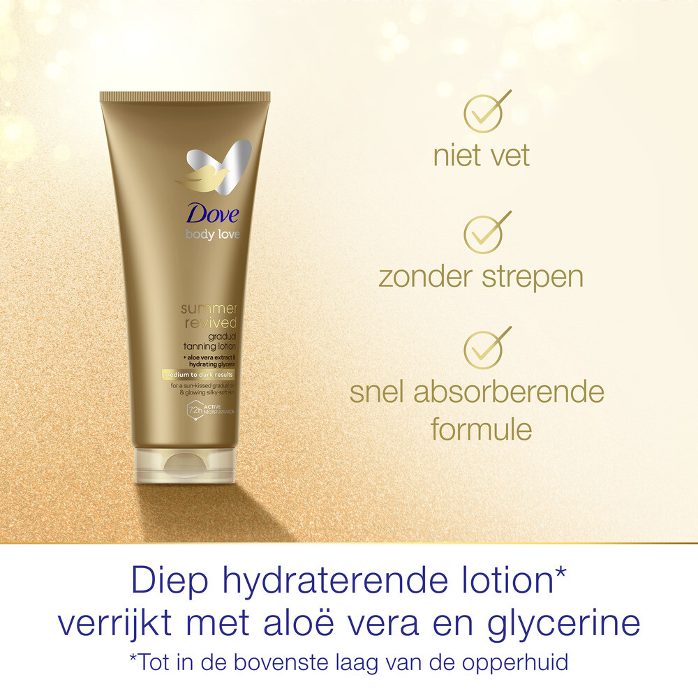 6x Dove Zelfbruinende Bodylotion Summer Revived Medium-Dark200 ml