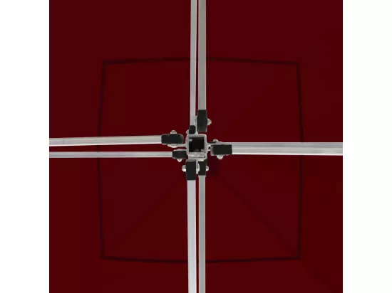 Tente de réception pliable avec parois Aluminium 3x3 m Bordeaux
