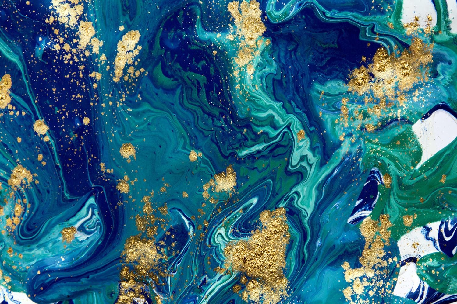queence Acrylglasbild »Achat - Wandbild - Glasbild - Acrylbild - mit Aufhängesystem« Abstrakt | Kunst | Marmor Goldveredelung, Handgearbeitet, Gerahmt, Edel