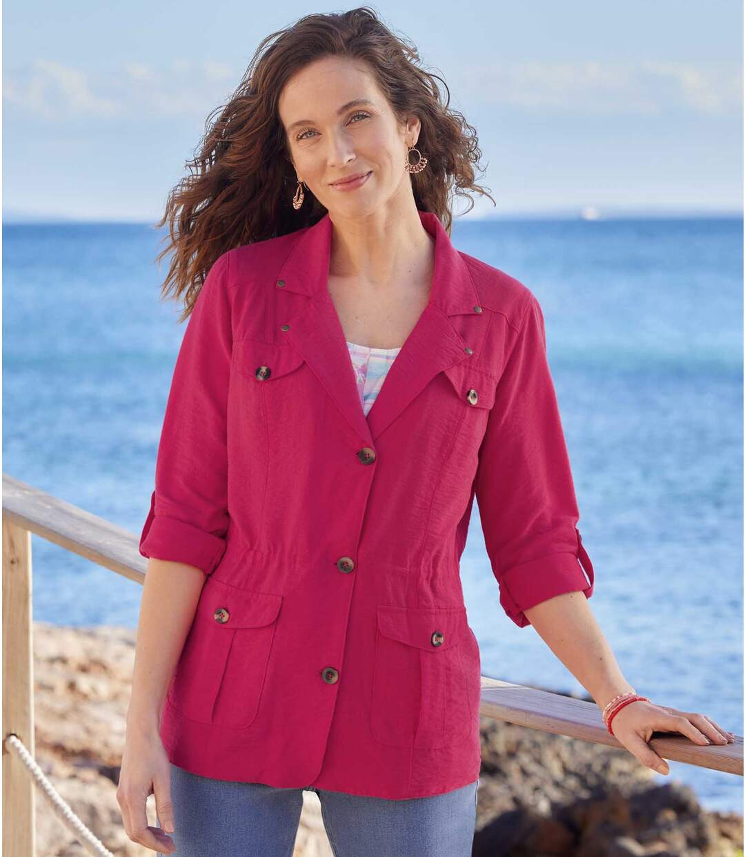 Veste Saharienne Fushia