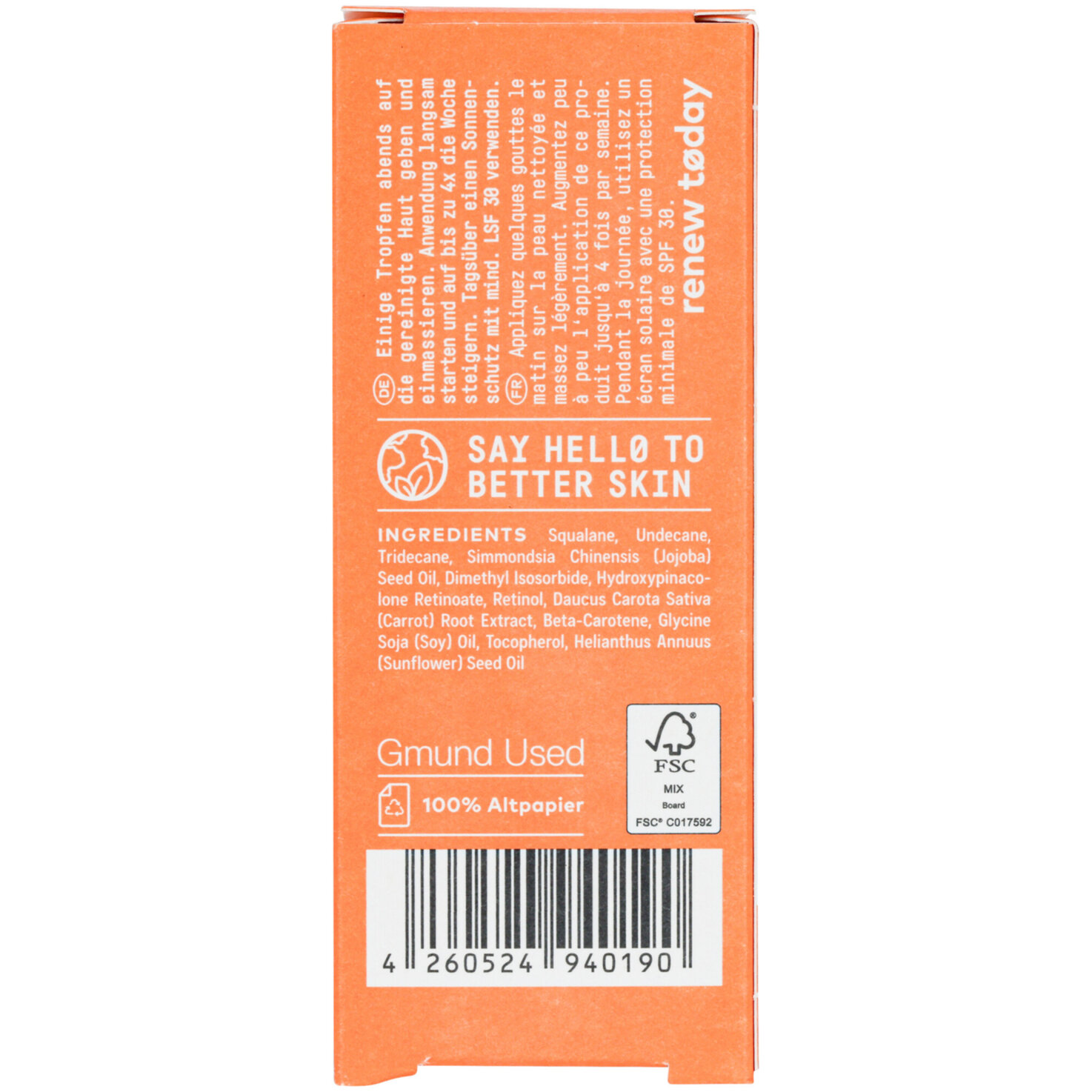 No Cosmetics renew today Retinol Serum