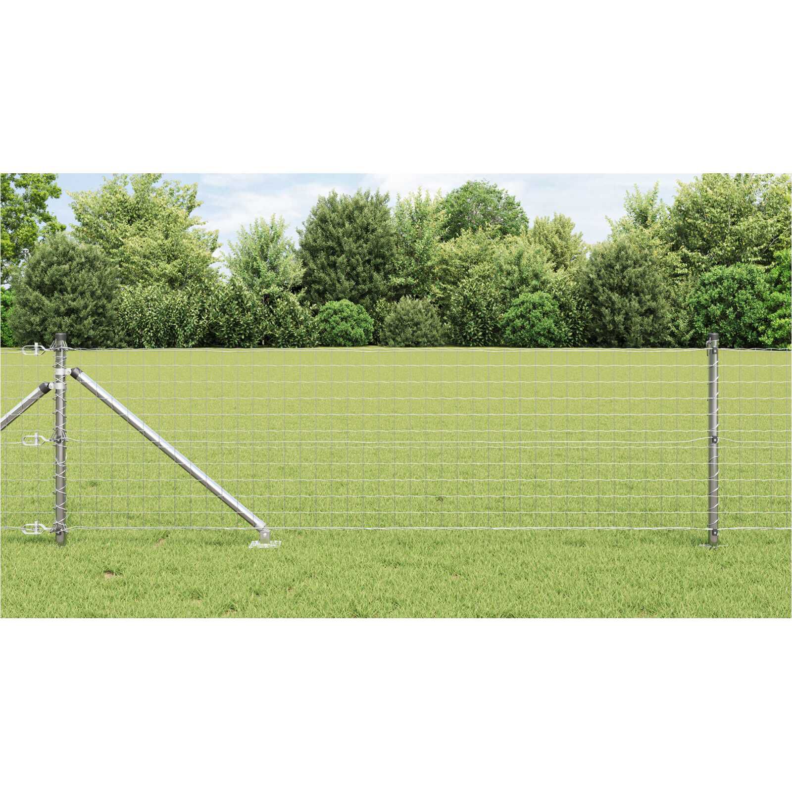 vidaXL Schuttingpalen 13 st Zilver Ø32mm 60 cm