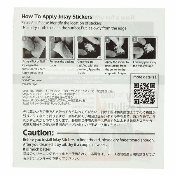 Jockomo Skull Fret Markers Sticker BP