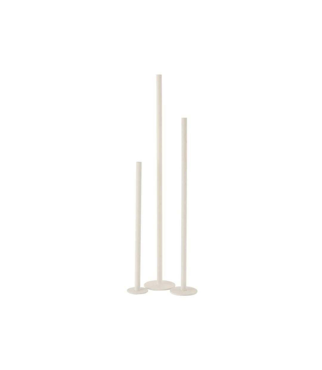 Paris Prix - Lot De 3 Chandeliers Déco mat 100cm Blanc