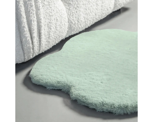 Romance vloerkleed met eucalyptusbloemmotief, Ø 60 cm