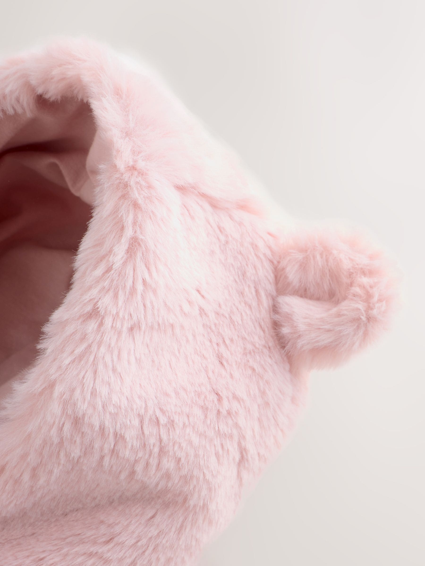 Roze - Babyjack met capuchon van imitatiebont (0mnd -2jr)