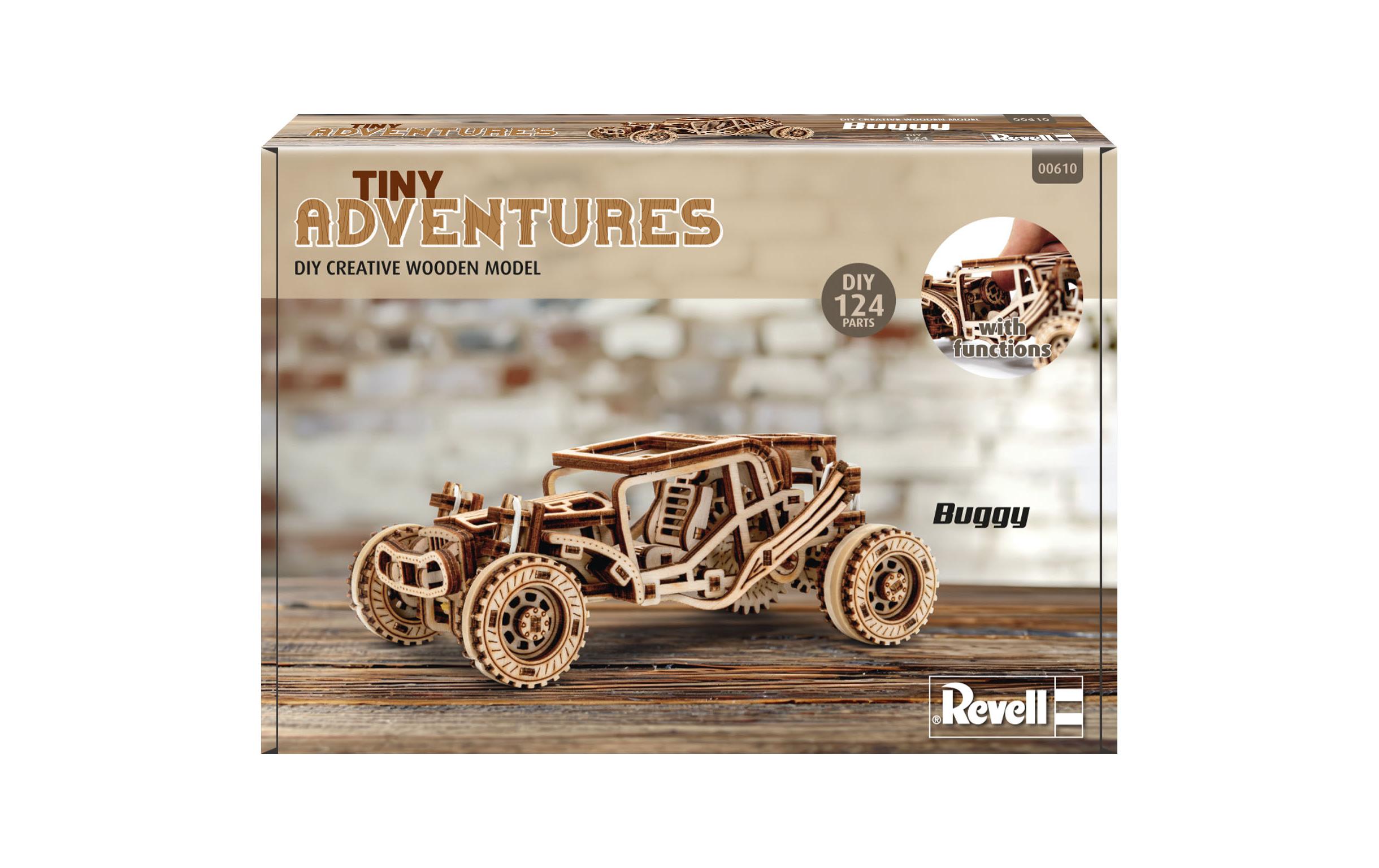 Tiny Adventures – Buggy HolzbausatzDynamisches Modellauto für mehr Abenteuer