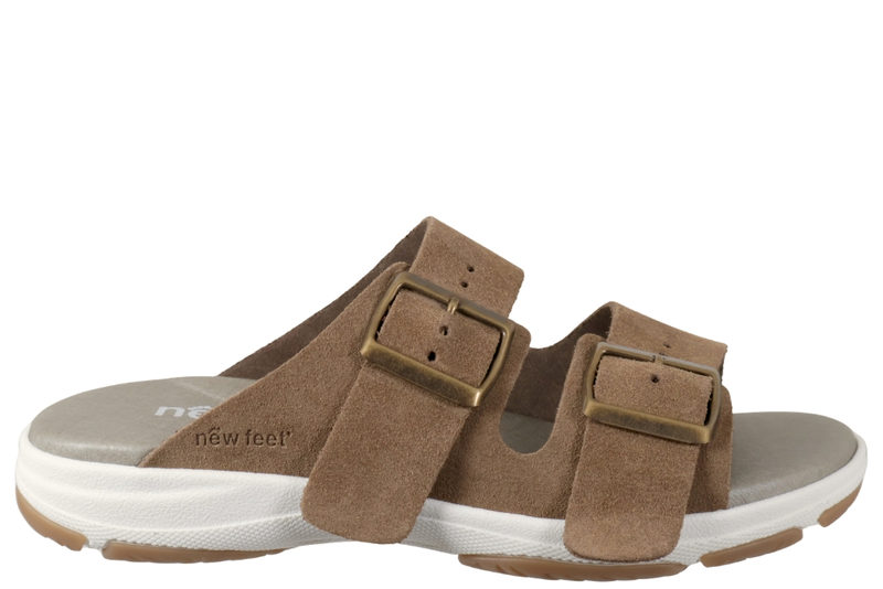 NEW FEET SLENTERS I SANDFARVET RUSKIND