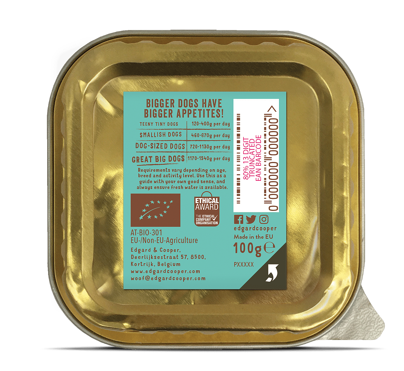 Edgard & Cooper Adult Biologisch Kuipjes Vis 17 x 100 gram