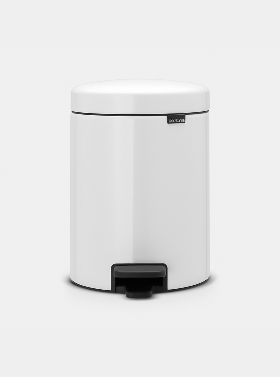 NewIcon Pedaalemmer, 5 liter, kunststof binnenemmer - White