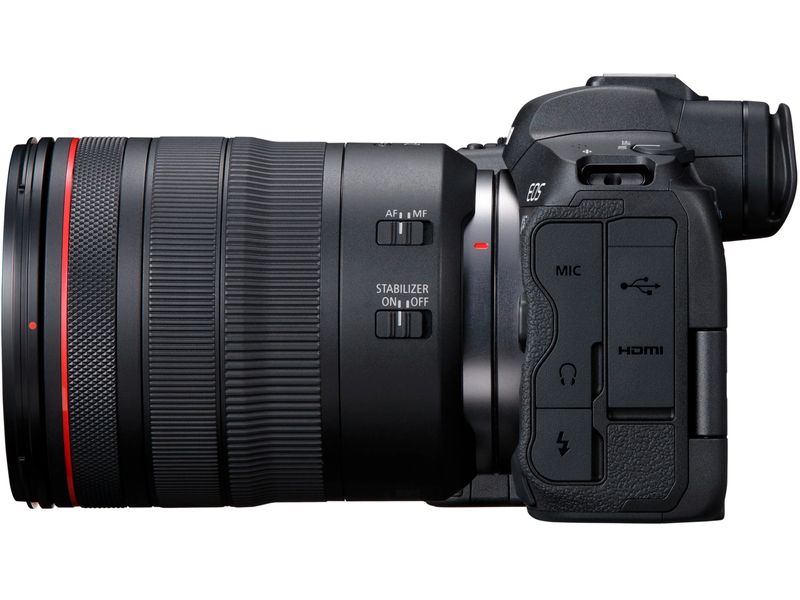 Canon Fotokamera Canon EOS R5 inkl. Objektiv RF 24-105 Professionelle spiegellose Systemkamera mit intelligentem Autofokus und brillanter Motiverkennung mit Objektiv
