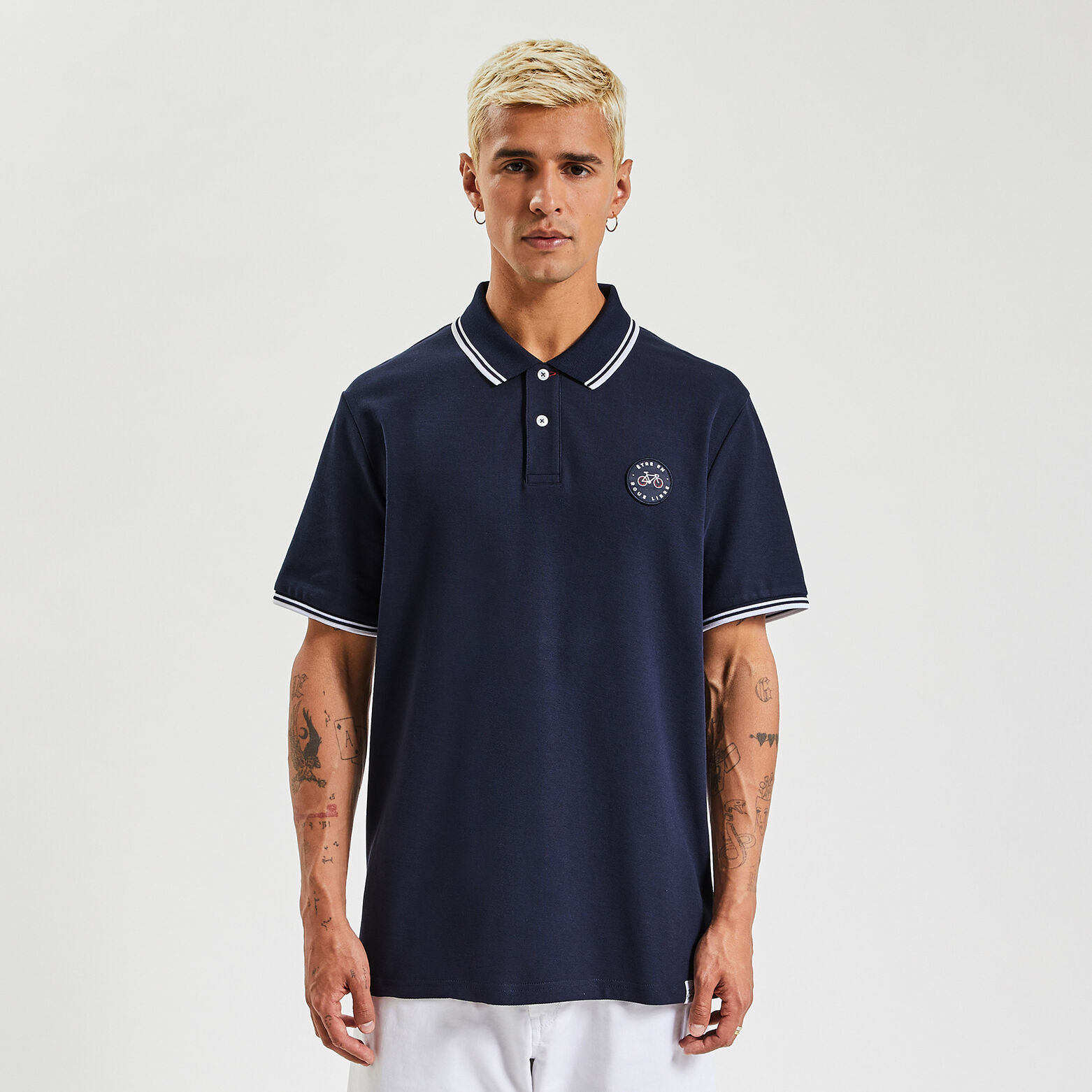 Polo manches courtes licence Tour de France Bleu