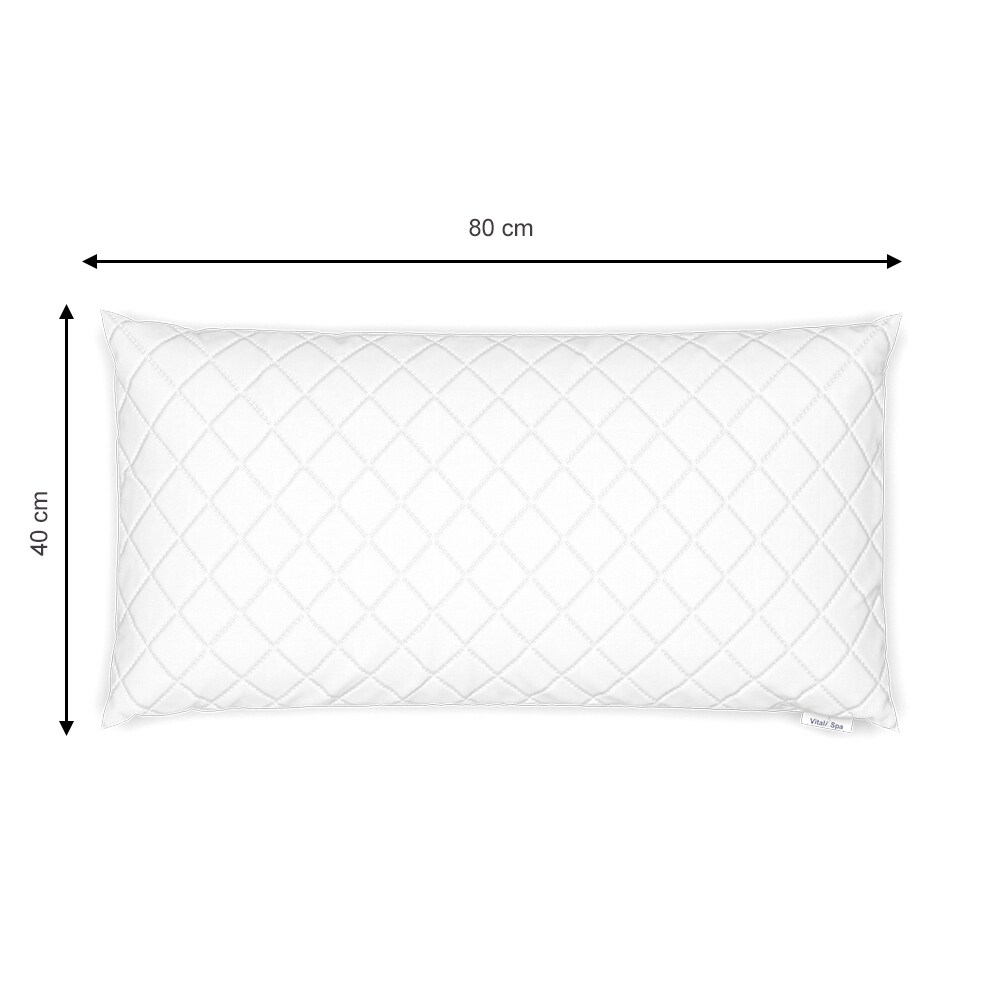 VitaliSpa 2er Set Microfaser Kopfkissen 40 x 80 cm Allergiker geeignet Kissen