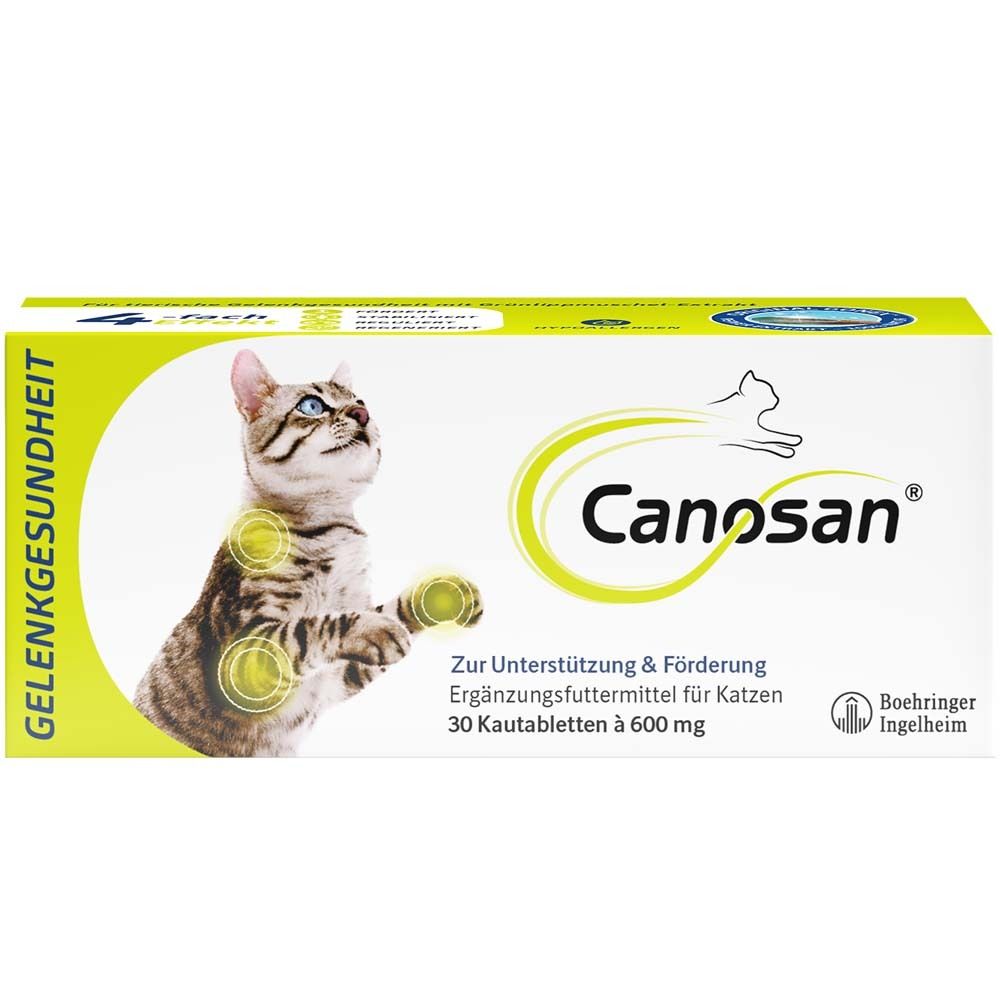 Canosan® Kautabletten für Gelenkgesundheit bei Katzen mit Grünlippmuschel- Extrakt Gonex®