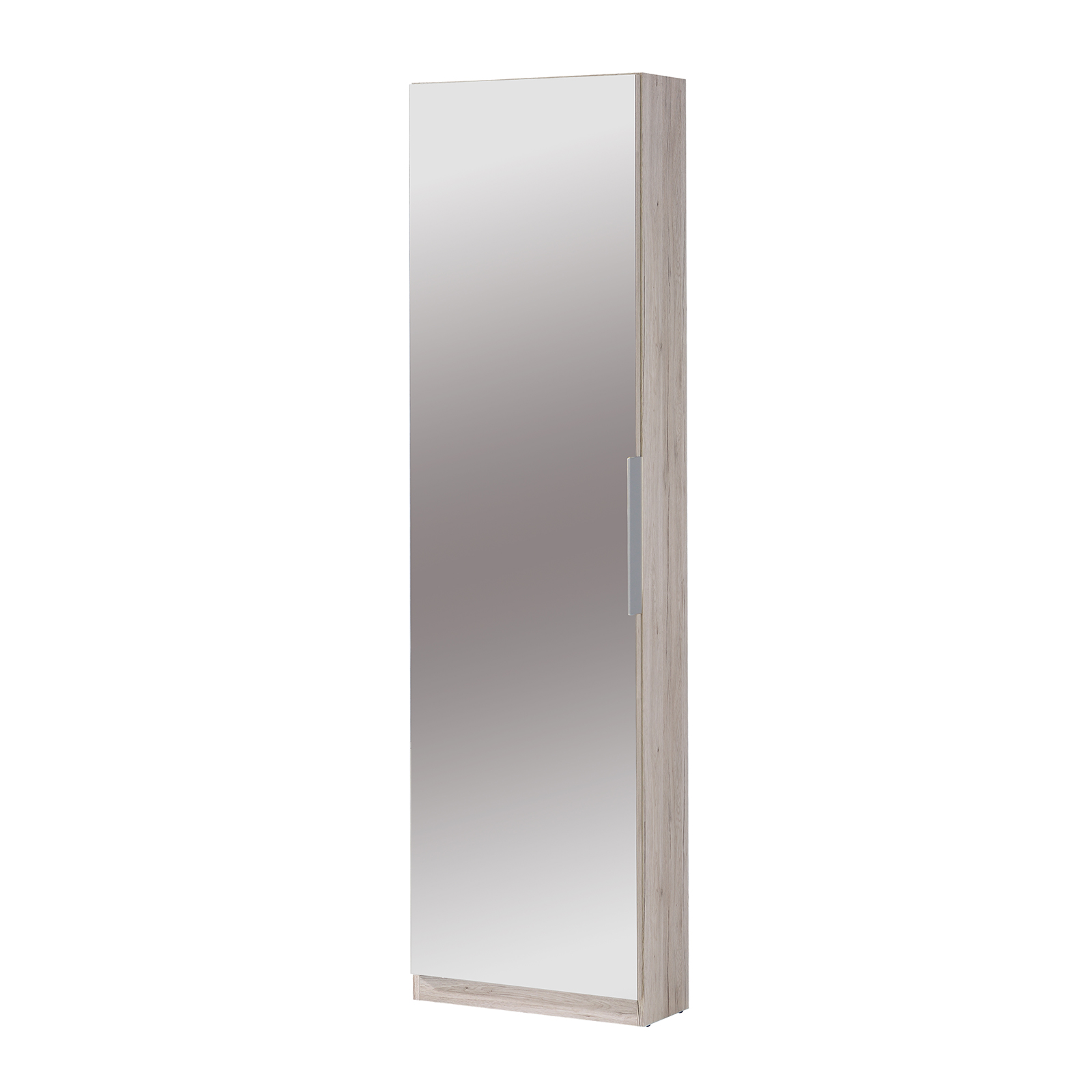 Schuhschrank - Sandeiche - mit Spiegeltür - 50 cm breit